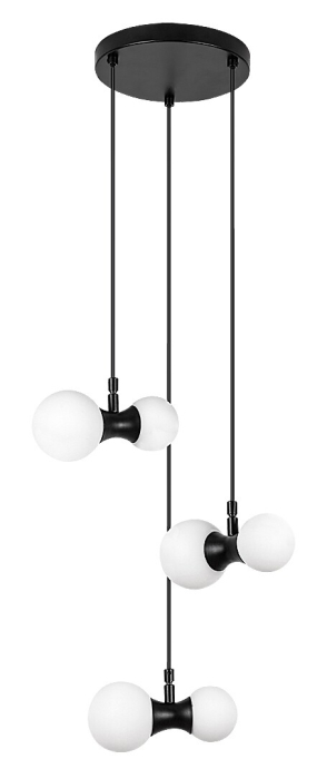 Lustra Rabalux Lition G9 6x MAX 28W  metal sticlă negru IP20 [2]