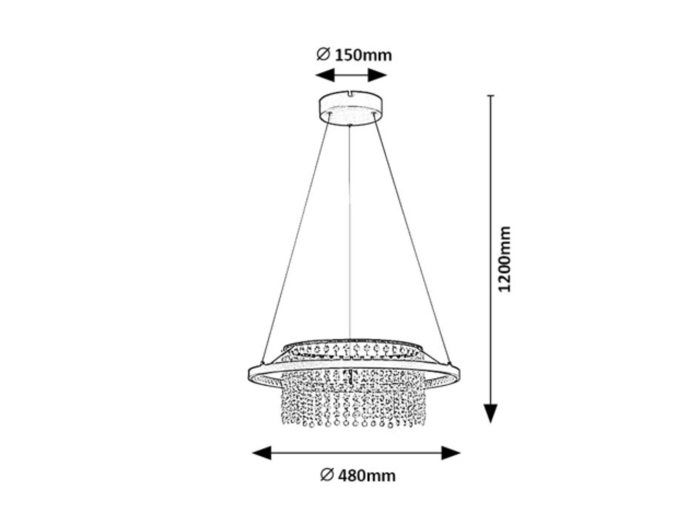 Lustra Rabalux Maribell LED 40W 2250lm 3000, 3500, 4000 metal black stil  230V, 50Hz IP20 72353 [7]