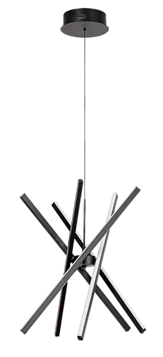 Lustra Rabalux Matilde LED 48W 1500lm 4000K metal silicon negru alb IP20 [2]
