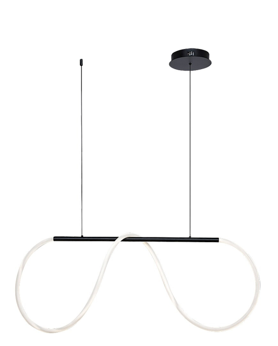 Lustra Rabalux Montema LED 40W 3750lm 4000K metal silicon negru alb IP20 [2]