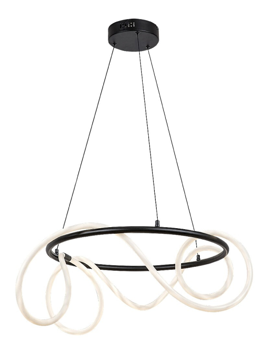 Lustra Rabalux Montema LED 54W 4480lm 4000K metal silicon negru alb IP20 [1]