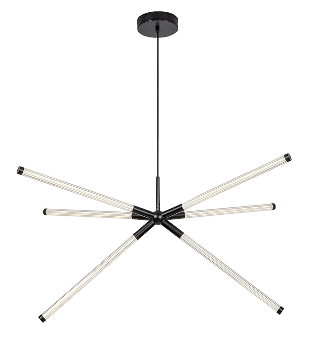 Lustra Rabalux Nivaro LED 36W 3150lm 3000K metal acril negru alb IP20 [1]