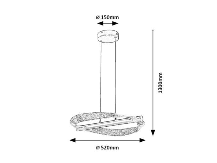 Lustra Rabalux Olyssia LED 24W 1300lm 3000 metal gold stil decor 230V, 50Hz IP20 72463 [7]