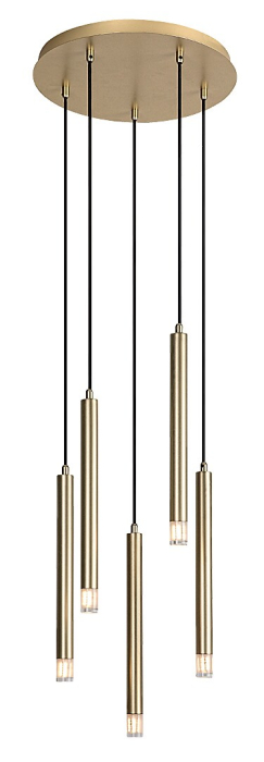 Lustra Rabalux Ramira G9 5X MAX 5W  metal acril auriu IP20 [1]