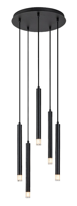 Lustra Rabalux Ramira G9 5X MAX 5W  metal acril negru IP20 [1]