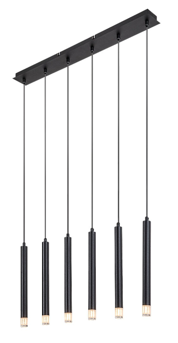 Lustra Rabalux Ramira G9 6x MAX 5W  metal acril negru IP20 [3]