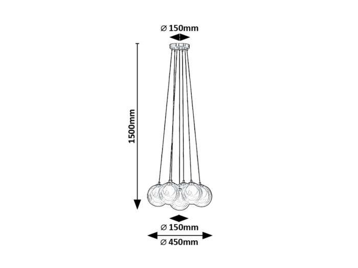 Lustra Rabalux Rosehip G9 G9 7x MAX 25W metal champagne stil vintage/ romantic, IP20 72304 [5]