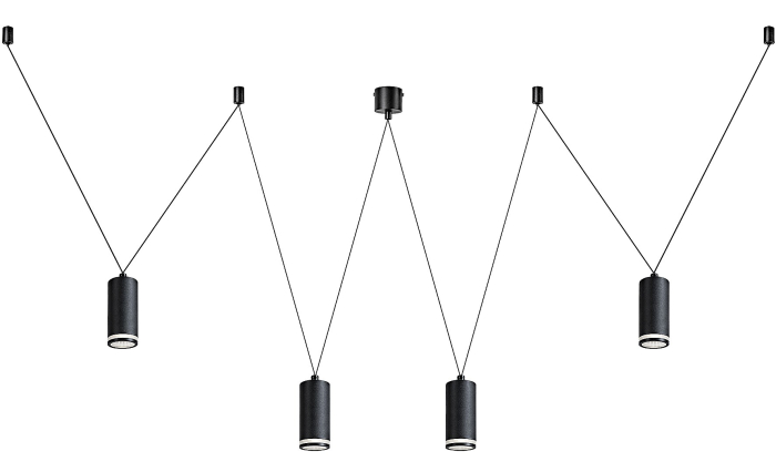 Lustra Rabalux Senobia GU10 GU10 4X MAX 5W   aluminiu black stil modern 230V, 50Hz IP20 73038 [4]