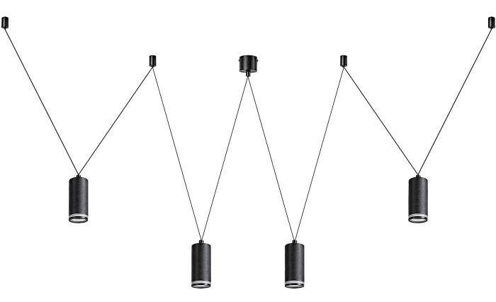 Lustra Rabalux Senobia GU10 GU10 4X MAX 5W   aluminiu black stil modern 230V, 50Hz IP20 73038 [3]