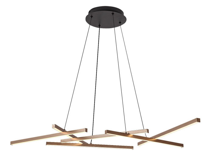 Lustra Rabalux Severine LED 40W 2400lm 3000-6500K metal plastic negru/ auriu alb IP20 [1]