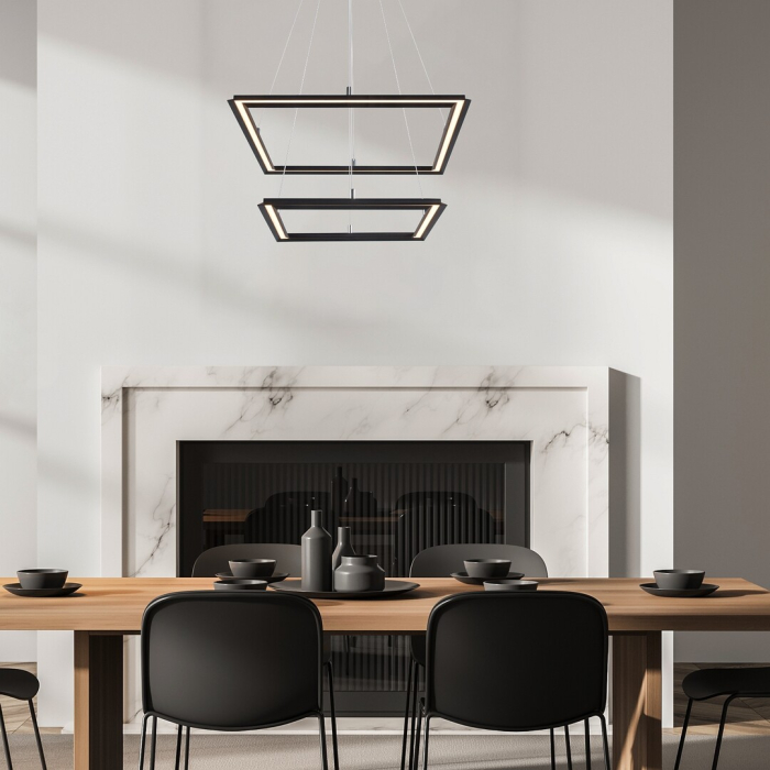 Lustra Rabalux Sidona LED 48W 2450lm 3000K metal black stil modern, IP20 72243 [8]