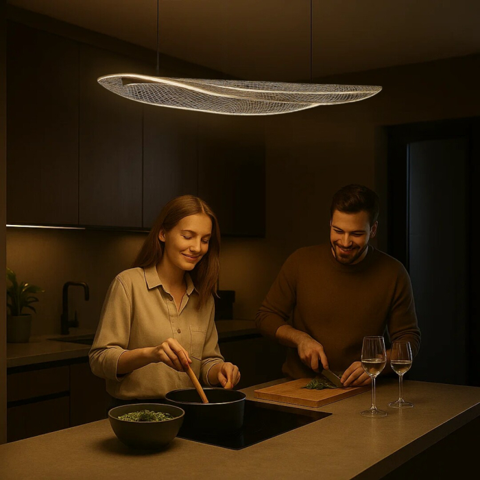 Lustra Rabalux Zofrael LED 32W 2450lm 3000K metal acril auriu transparent IP20 [10]