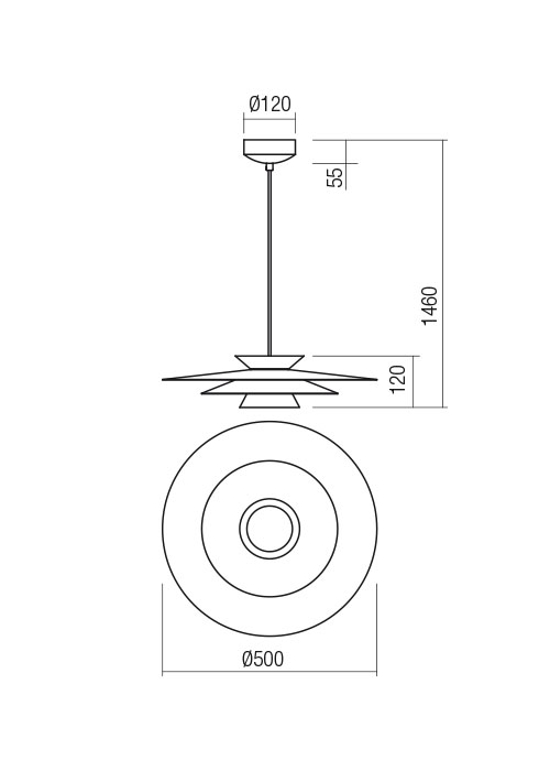 Suspensie REDO FARGO 01-3003 LED MATT GB/MATT WH 16,5W 910 lm 4000K IP20 [2]