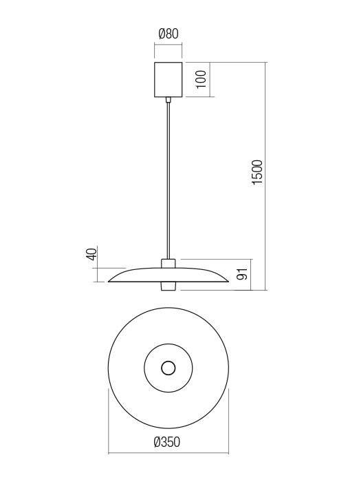 Suspensie REDO LARS 01-2739 LED BLACK 6W + 5W 490 lm 3000K IP20 [2]