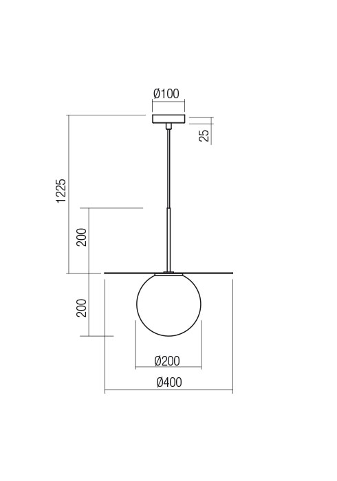 Suspensie REDO PLATO 01-2732 E27 SAND BLACK 1 x max. 42W   IP20 [2]