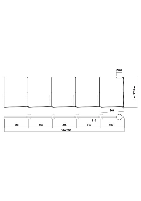 Suspensie REDO STICK 01-2800 LED BRASS 48W 3252 lm 3000K IP20 [2]