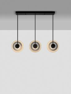 Lustra Nova Luce SKIA 9416945 Triac Dimmable Sandy Black Metal & Smoky Gray Glass LED 24W 660lm 3000K IP20 [3]