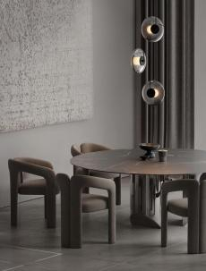 Lustra Nova Luce SKIA 9416946 Triac Dimmable Sandy Black Metal & Smoky Gray Glass LED 24W 660lm 3000K IP20 [2]