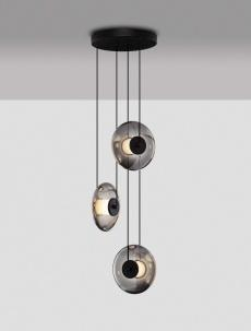 Lustra Nova Luce SKIA 9416946 Triac Dimmable Sandy Black Metal & Smoky Gray Glass LED 24W 660lm 3000K IP20 [3]