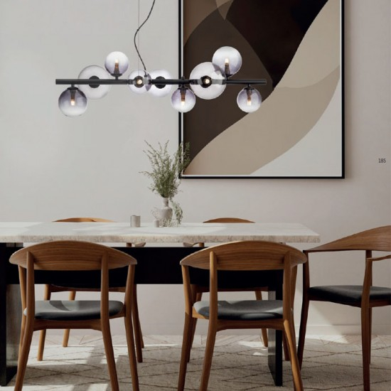 Lustra Smarter Astra, negru mat, fumuriu degrade, 9XG9, L.86 cm, 01-3989 [2]