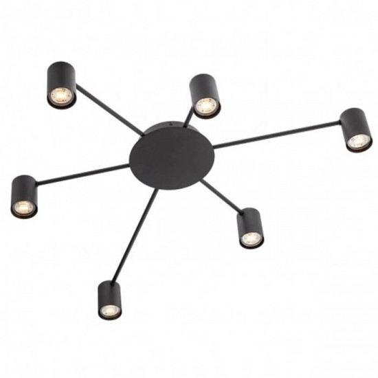 Lustra Smarter Noa, negru mat, 6XGU10, L.74 cm, 01-4052 [1]