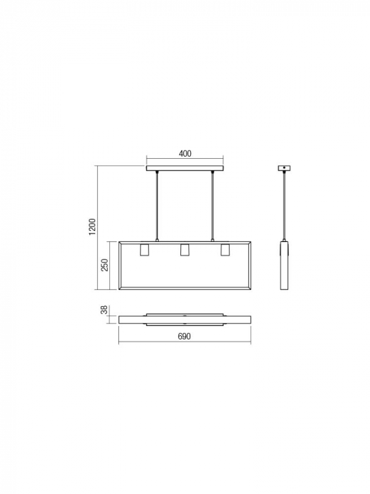 Lustra SMARTER TIMBER 01-1665 E27 3x42W Metal Negru mat/Lemn Fag Natur IP20 [2]