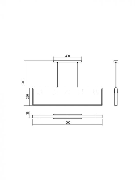 Lustra SMARTER TIMBER 01-1666 E27 5x42W Metal Negru mat/Lemn Fag Natur IP20 [2]