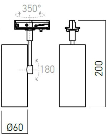 Mini proiector orientabil Arelux XMuse MU02NW MWH 13W 1274lm 4000K IP20 [2]