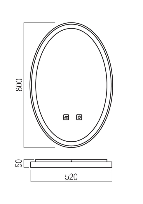 OGLINDA LED REDO VANITY AP LED 33W 3000/4000/6000K GD(4.1.2) [2]