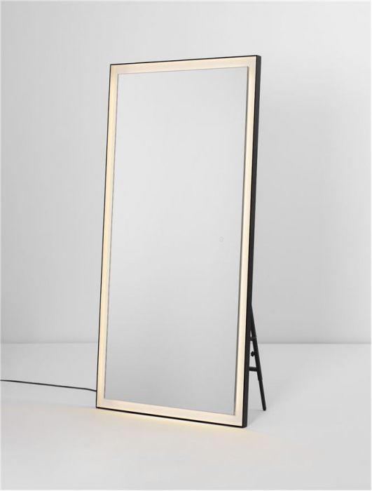 Oglinda Nova Luce ADON 9006018 Sandy Black & Inner White Aluminium & Mirror Glass LED 42W 1012lm 4000K IP44 [6]