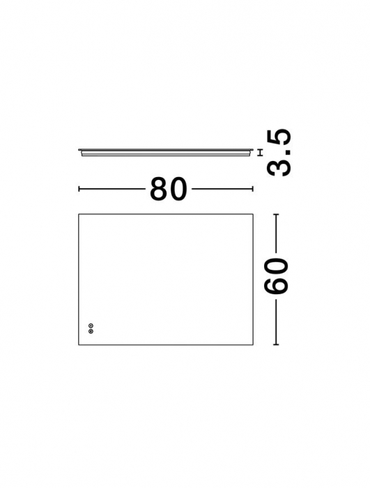 Oglinda Nova Luce ALDA 9006010 Mirror Glass & Aluminium LED 48W 978lm 4000K IP44 [7]