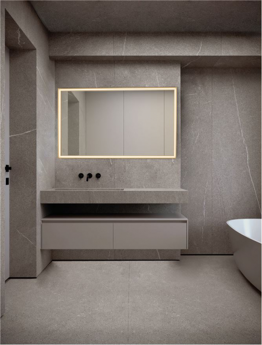 Oglinda Nova Luce AMBOR 9006020 Anodized Gold Aluminium & Mirror Glass LED 49W 2556lm 4000K IP44 [2]