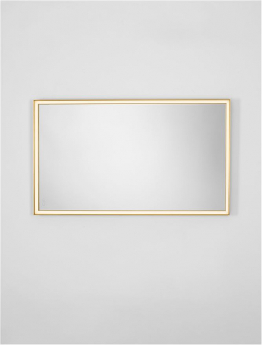 Oglinda Nova Luce AMBOR 9006020 Anodized Gold Aluminium & Mirror Glass LED 49W 2556lm 4000K IP44 [4]