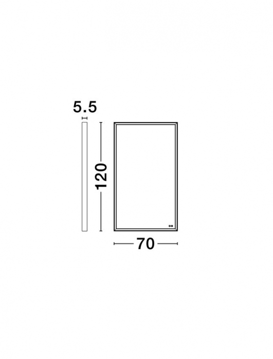 Oglinda Nova Luce AMBOR 9006022 Anodized Black Aluminium & Mirror Glass LED 48W 1648lm 4000K IP44 [8]