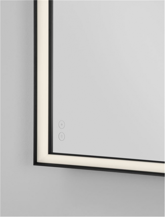 Oglinda Nova Luce AMBOR 9006022 Anodized Black Aluminium & Mirror Glass LED 48W 1648lm 4000K IP44 [7]
