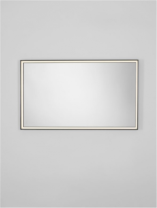 Oglinda Nova Luce AMBOR 9006022 Anodized Black Aluminium & Mirror Glass LED 48W 1648lm 4000K IP44 [4]