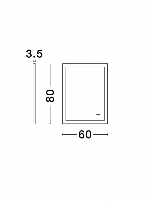 Oglinda Nova Luce DECA 9006014 Sandy Black Aluminium & Mirror Glass LED 29W 734lm 4000K IP44 [6]