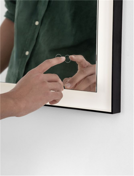 Oglinda Nova Luce DECA 9006014 Sandy Black Aluminium & Mirror Glass LED 29W 734lm 4000K IP44 [5]