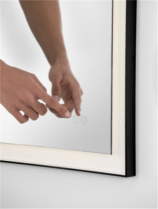 Oglinda Nova Luce DECA 9006015 Sandy Black Aluminium & Mirror Glass LED 36W 1026lm 4000K IP44 [8]