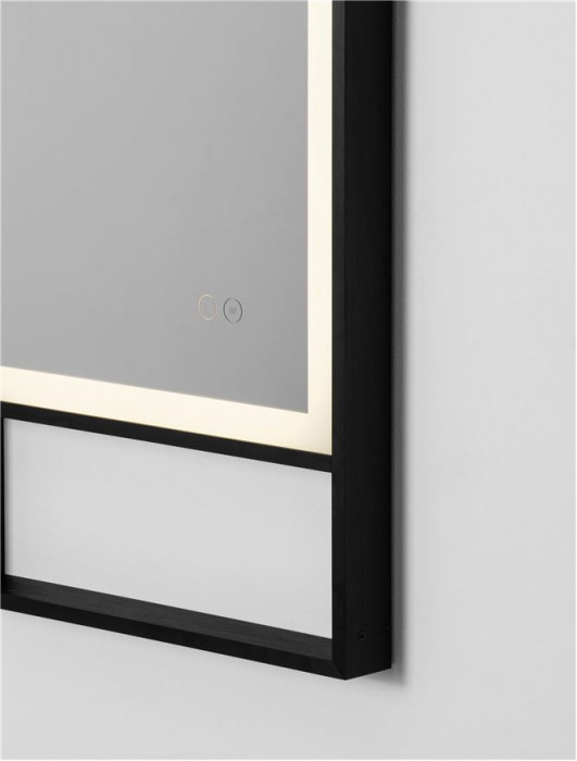 Oglinda Nova Luce DOUL 9006023 Anodized Black Aluminium & Mirror Glass LED 37W 385lm 4000K IP44 [6]