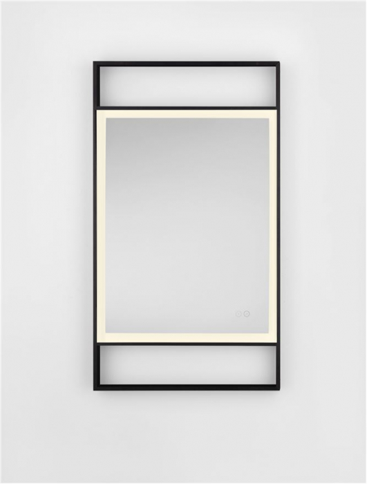 Oglinda Nova Luce DOUL 9006024 Anodized Black Aluminium & Glass LED 41W 426lm 4000K IP44 [4]