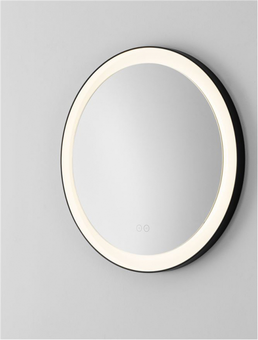 Oglinda Nova Luce URAL 9006016 Sandy Black Aluminium & Mirror Glass LED 20W 682lm 4000K IP44 [5]
