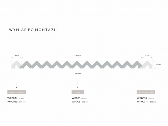 Capat stanga panou riflat Polimer Rigid Polyforce Mardom Vivid 2700x21x16mm WP003R Alb mat [3]
