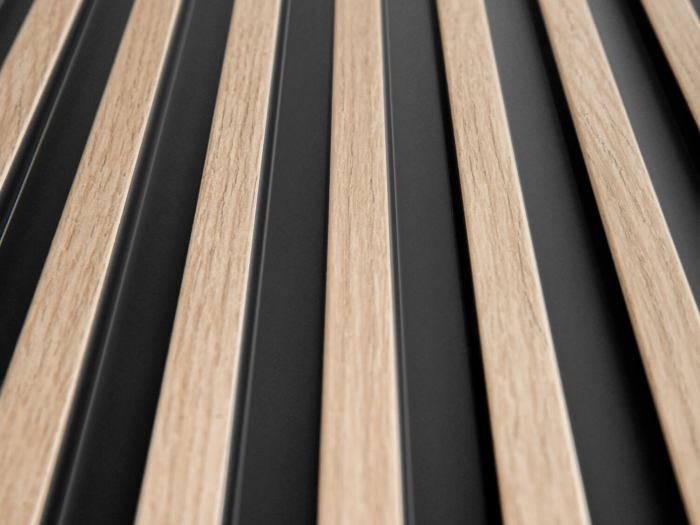 Panou riflat 3D Polimer Rigid Polyforce Mardom Stretto 2700x120x12 L0102 Light Oak [7]