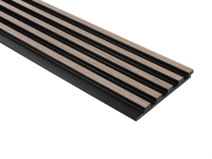 Panou riflat 3D Polimer Rigid Polyforce Mardom Stretto 2700x120x12 L0103 Grey Oak [3]