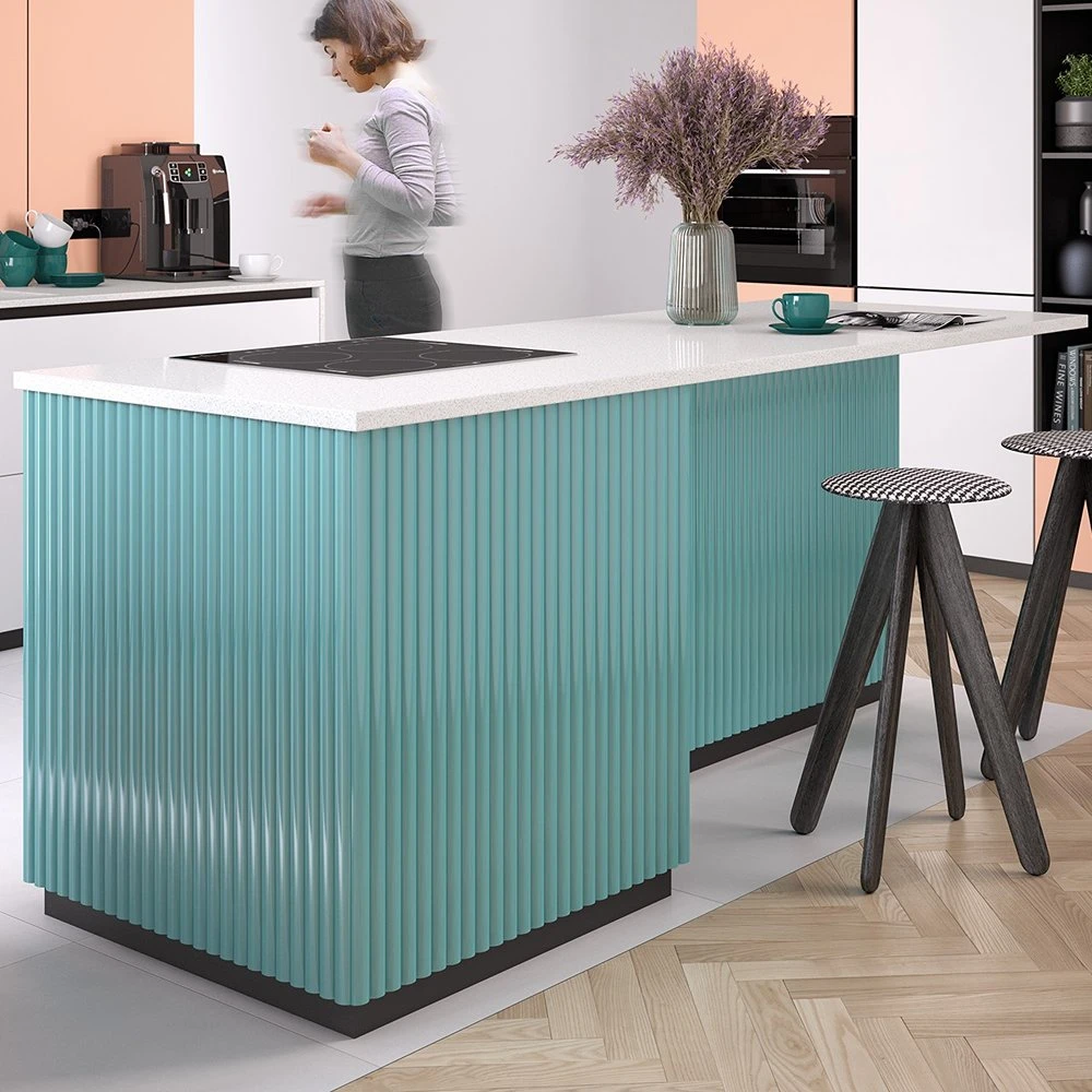 Panou riflat Polimer Rigid Polyforce Mardom Duna WP001 2700x247x132 Alb Mat [5]