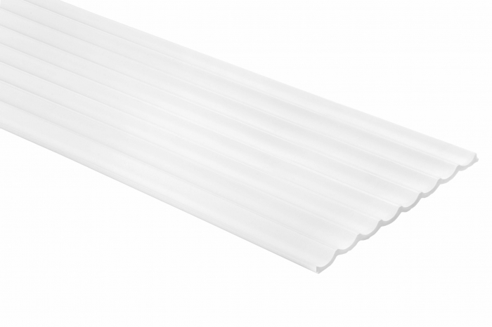 Panou riflat Polimer Rigid Polyforce Mardom Lumio WP002 2700x247x11.5mm alb vopsibil [5]