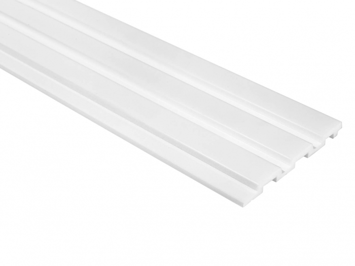 Panou riflat Polimer Rigid Polyforce Mardom Medio 2700x121x12mm L0201 Alb Mat [3]