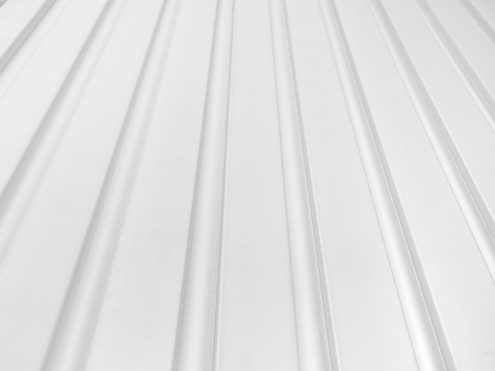 Panou riflat Polimer Rigid Polyforce Mardom Medio 2700x121x12mm L0201 Alb Mat [9]