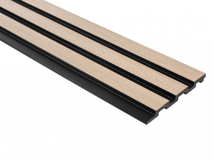 Panou riflat Polimer Rigid Polyforce Mardom Medio 2700x121x12mm L0202 Light Oak [3]